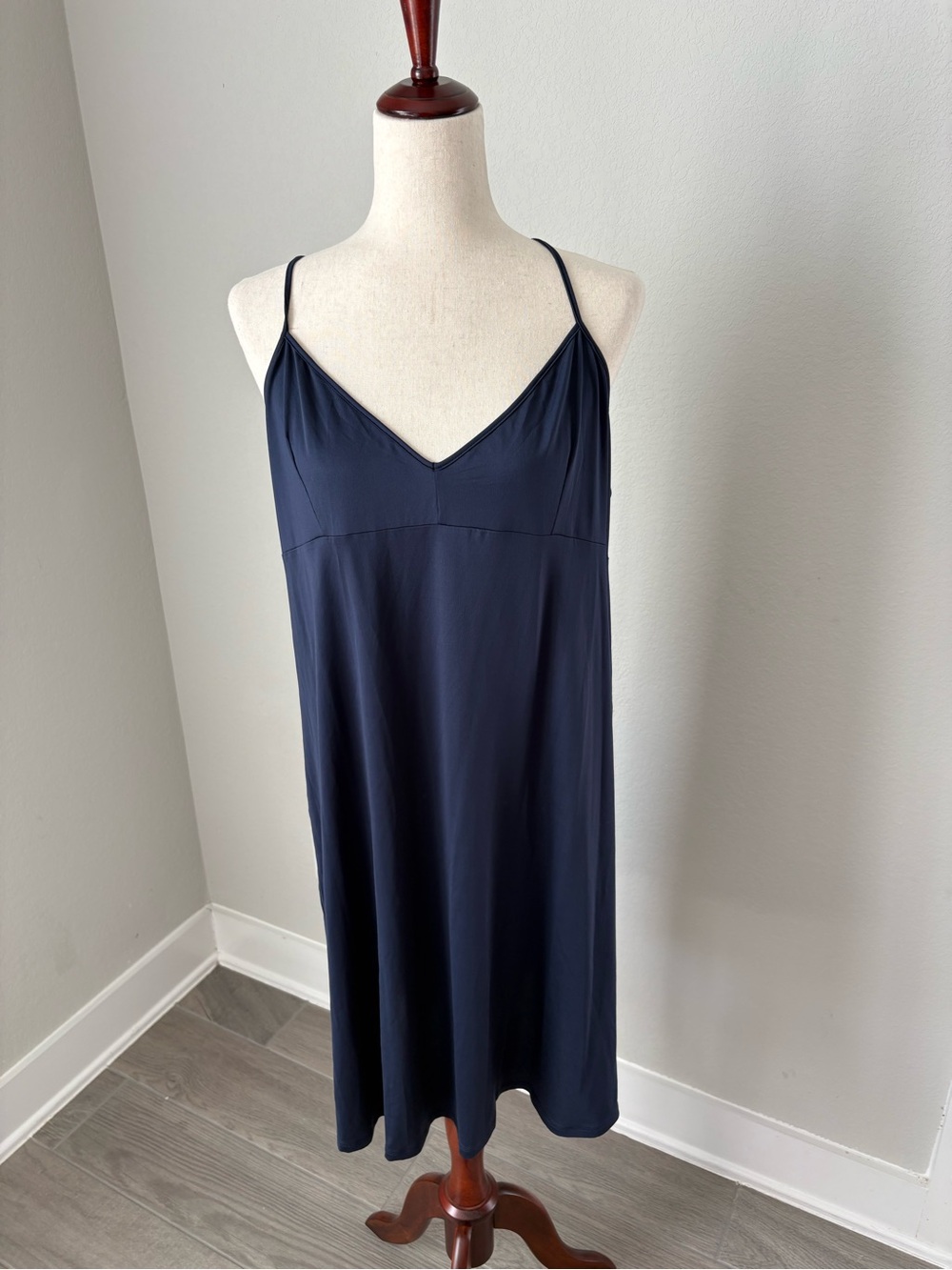 Johnny Was Natalie Navy Lace Overlay Midi Dress Sleeveless Event Cocktail XL New - Picture 13 of 15